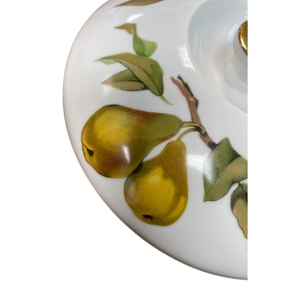 Royal Worcester Vtg England white fruit ceramic cookware 2"x8" SKU 9155 - Picture 13 of 16